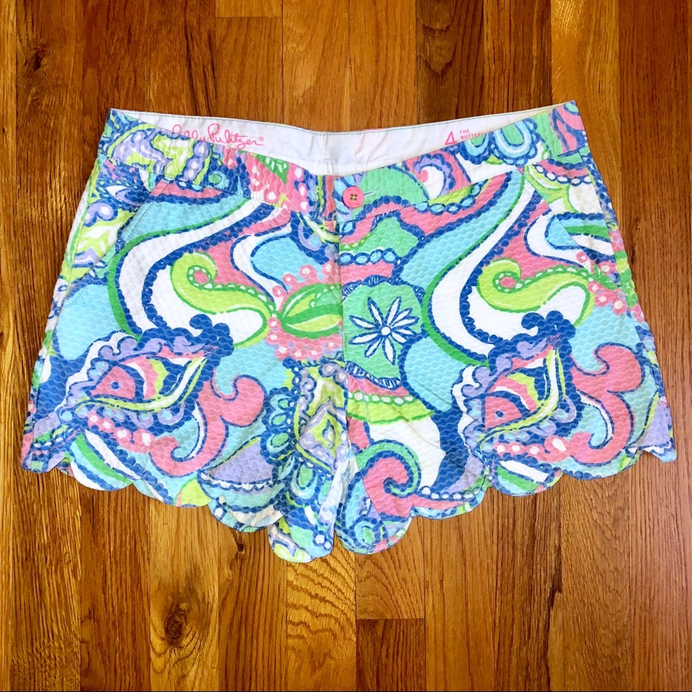 Lily Pulitzer Ocean Theme Pattern Buttercup Shorts